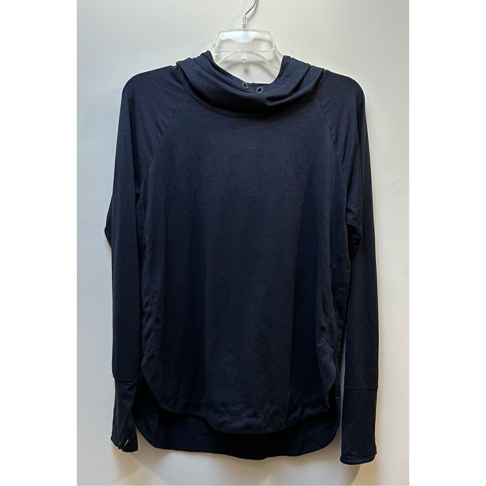 Athleta women’s blue hooded sweatshirt size Medium. #44-1737